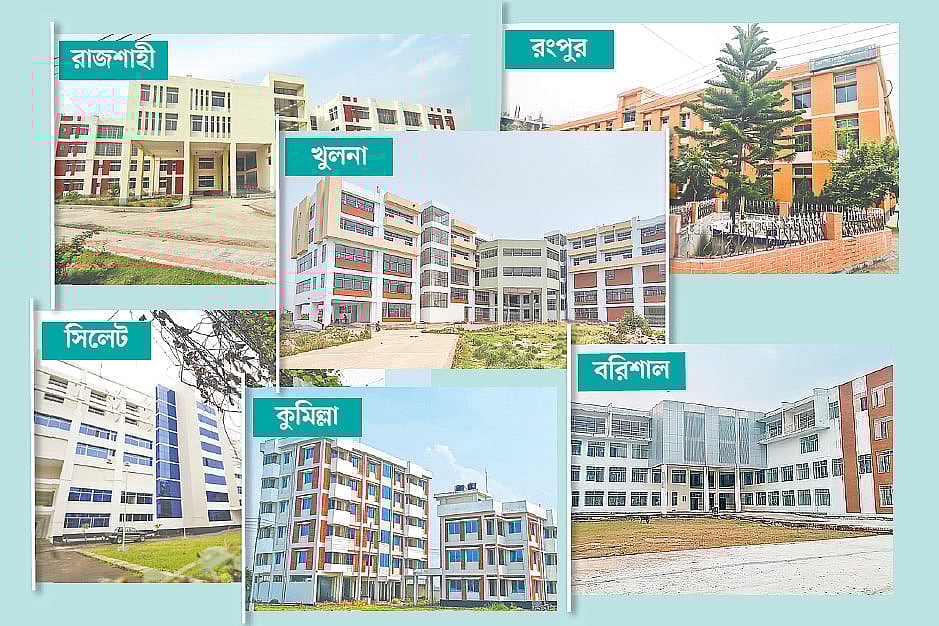 বিপুল ব্যয়ের হাসপাতাল ভবনগুলো পড়ে আছে