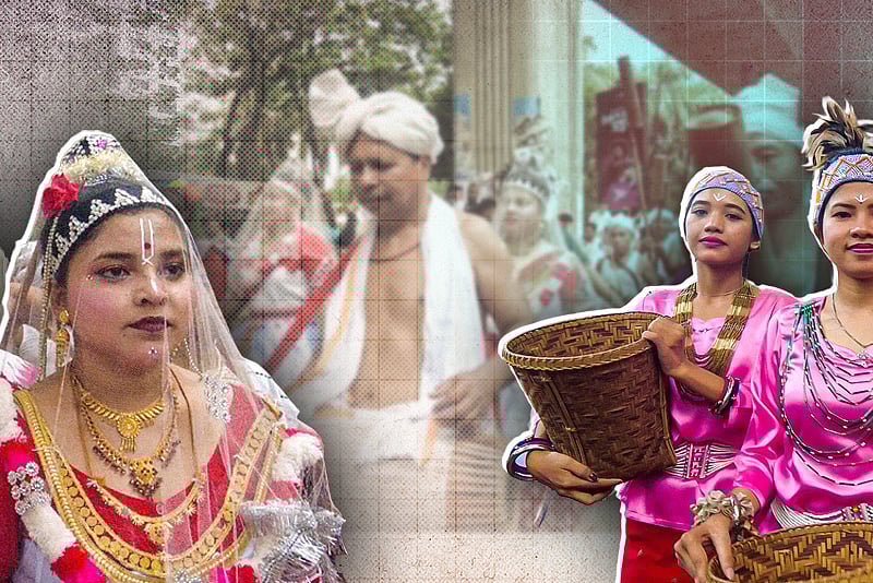 বৈশাখী শোভাযাত্রায় ছিল চাকমা, মারমাসহ ১০ জাতিগোষ্ঠীর বর্ণিল অংশগ্রহণ