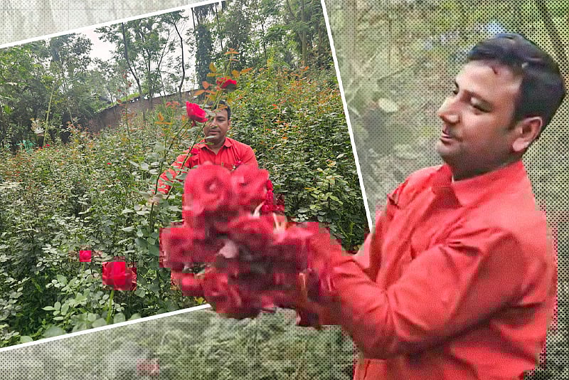 ৩ হাজার টাকায় চাকরি শুরু, এখন ফুল চাষে বছরে ৫ লাখ টাকা লাভ