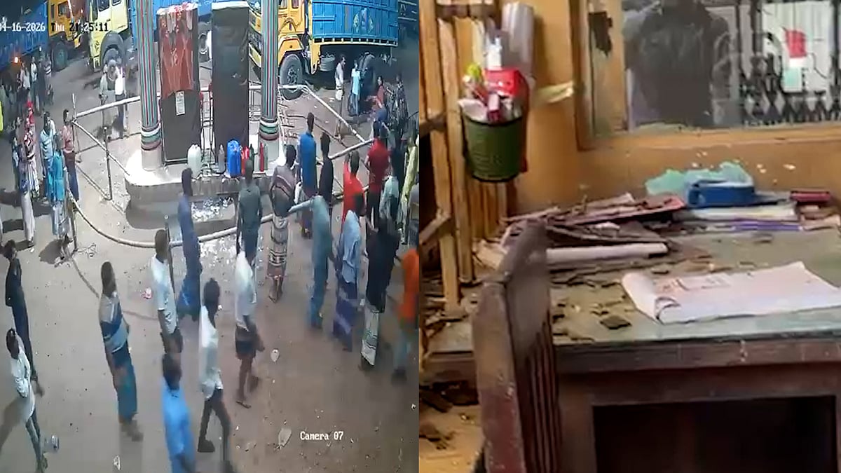 নাটোরে গভীর রাতে পেট্রলপাম্পে ভাঙচুর, প্রতিবাদে তেল বিক্রি বন্ধ