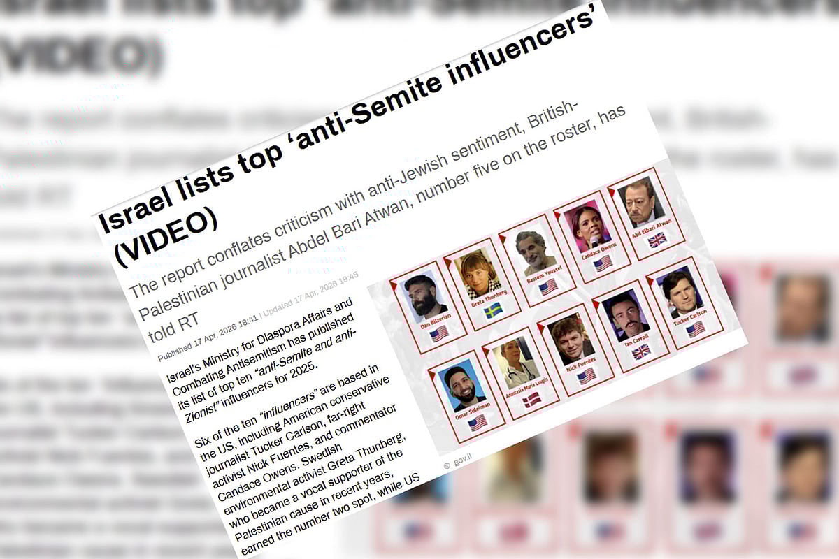 বিশ্বের শীর্ষ ১০ ‘ইহুদিবিদ্বেষী’ ইনফ্লুয়েন্সারের তালিকা প্রকাশ করল ইসরায়েল, এতে কারা আছেন