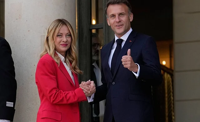 ফ্রেঞ্চ প্রেসিডেন্ট মাখোঁ ও ইতালিয়ান প্রধানমন্ত্রী মেলোনি 