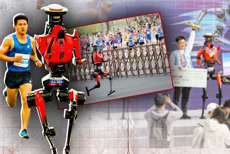 মানুষের রেকর্ড ভেঙে বেইজিং ম্যারাথনে এগিয়ে গেল রোবট