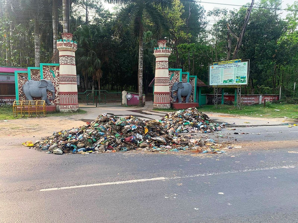 ভাওয়াল জাতীয় উদ্যানের ফটকের সামনে রাতের আঁধারে বর্জ্য ফেলল কারা, প্রশ্ন কর্তৃপক্ষের