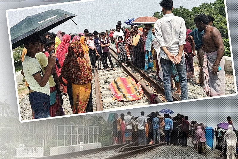 নড়াইলে ট্রেনের নিচে পড়ে মা, ছিটকে পড়ে মারা গেল শিশুও