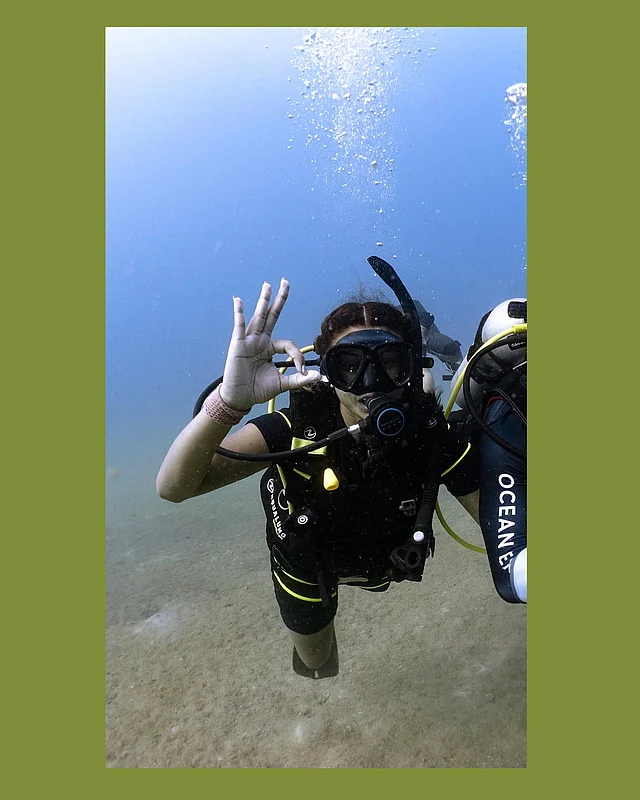 স্কুবা ডাইভিং করতে দেখা যাচ্ছে টয়াকে 