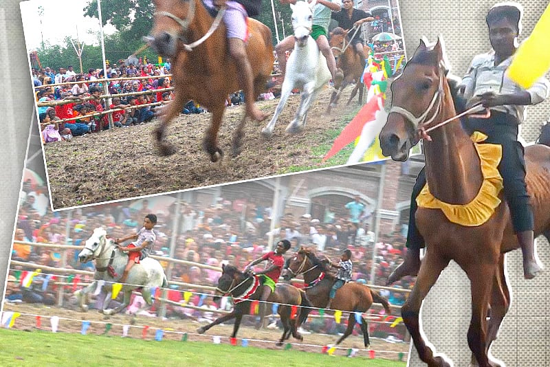 লালমনিরহাটের ঐতিহ্যবাহী ঘোড়দৌড় প্রতিযোগিতা