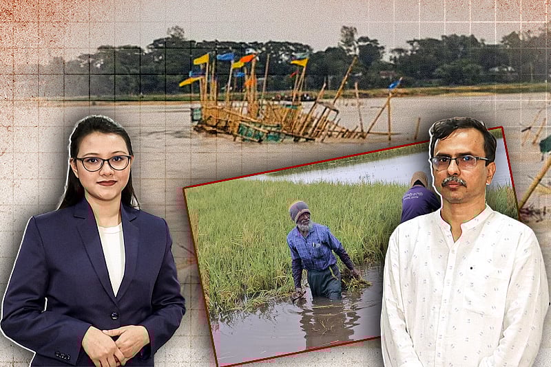 টানা বৃষ্টিতে পানি বাড়ছে নদীতে, হাওরে ধান তোলা নিয়ে উদ্বেগ