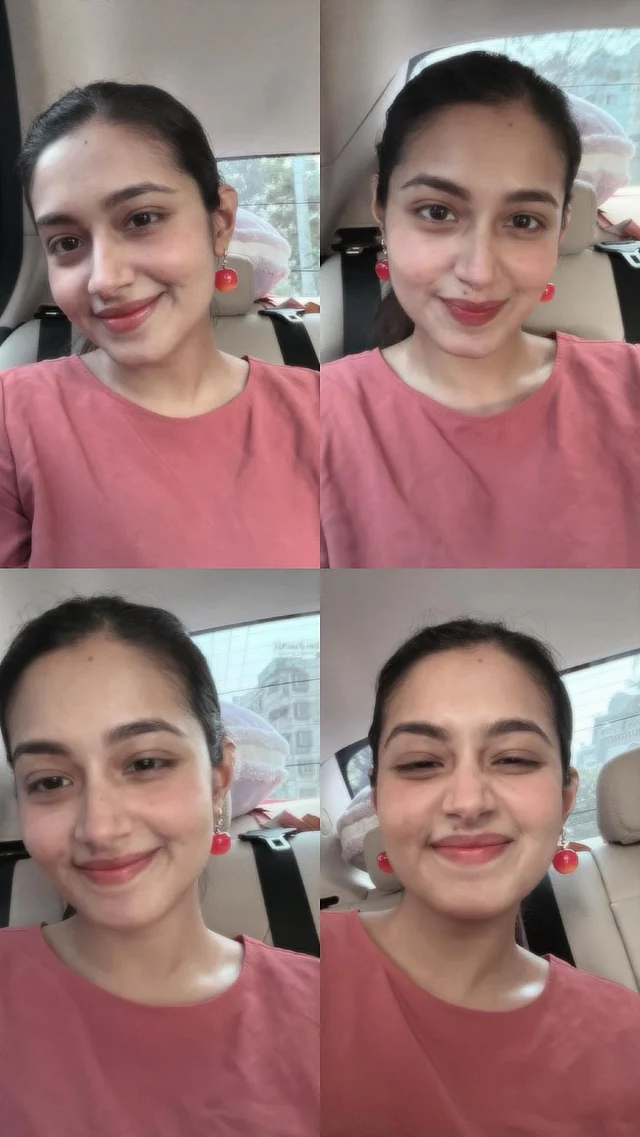 মভরঙা সিম্পল টপ আর ম্যাচিং লিপ টিন্টে ন্যাচারাল লুকে তাসনিয়া ফারিণ। সঙ্গে ছোট লাল টপ। 