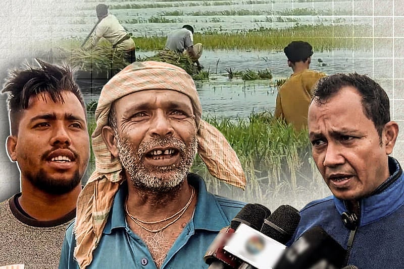 সুনামগঞ্জে বৃষ্টি ও পাহাড়ি ঢলে হাওরে বাড়ছে পানি, বিপাকে লাখো কৃষক