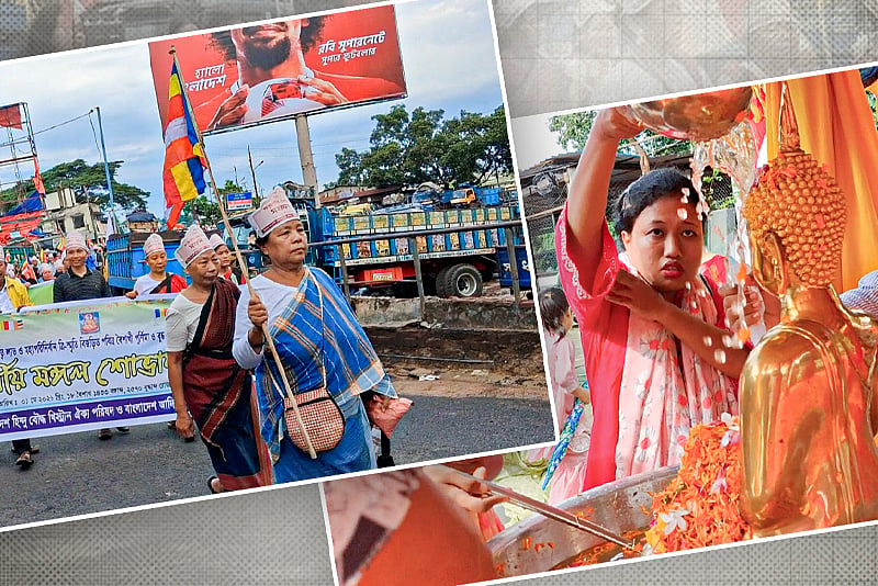 বুদ্ধপূর্ণিমা উপলক্ষে বিশেষ প্রার্থনাসহ বর্ণিল আয়োজন, উৎসবমুখর রাঙামাটি ও খাগড়াছড়ি