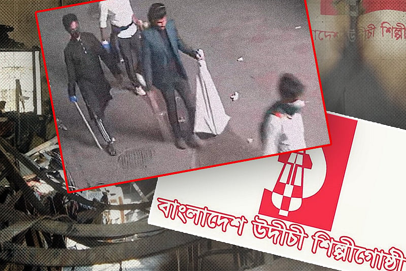উদীচী কার্যালয়ে হামলার আগে দেশীয় অস্ত্র হাতে কয়েক যুবক, ছবি সিসিটিভি ফুটেজের