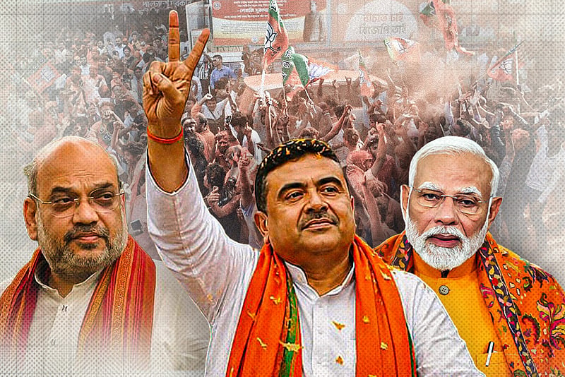 পশ্চিমবঙ্গের মুখ্যমন্ত্রী হিসেবে শপথ নেবেন শুভেন্দু অধিকারী, থাকবেন নরেন্দ্র মোদিও