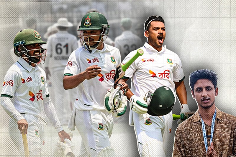 ৩১ রানে ২ উইকেট হারানোর পরও নাজমুল-মুমিনুলের ব্যাটে ঘুরে দাঁড়াল বাংলাদেশ