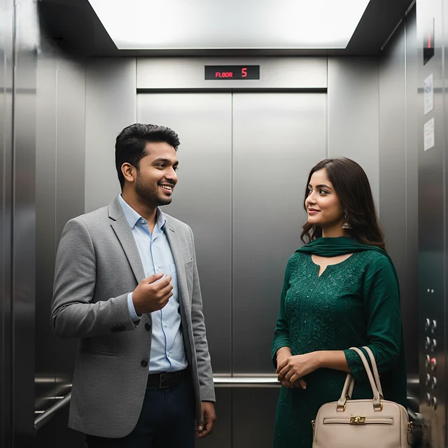 লিফটে পাশের মানুষের সঙ্গে ছোট্ট আলাপ আপনার দিনটাকে সুন্দর করে তুলতে পারে