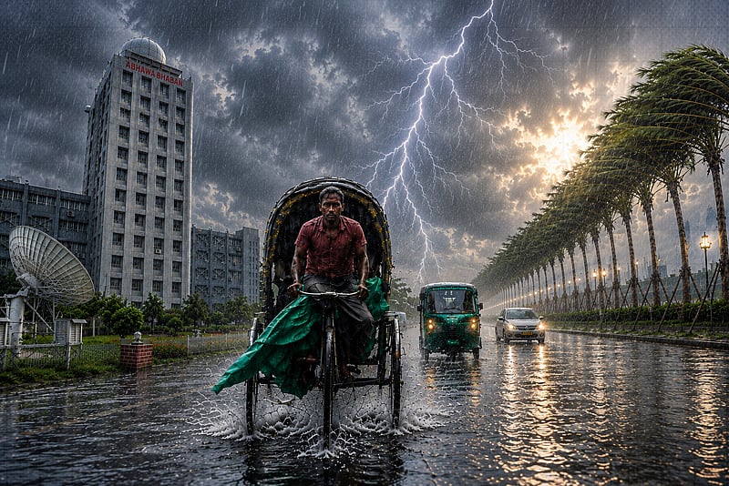 ঢাকাসহ বিভিন্ন জেলায় বজ্রবৃষ্টির আভাস, ৫ দিন কোথায় থাকবে বৃষ্টির দাপট