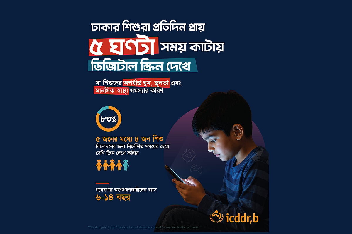 দীর্ঘ সময় ডিজিটাল স্ক্রিনে চোখ রাখছে শিশুরা, নিয়ন্ত্রণ না করলে বড় ক্ষতির শঙ্কা