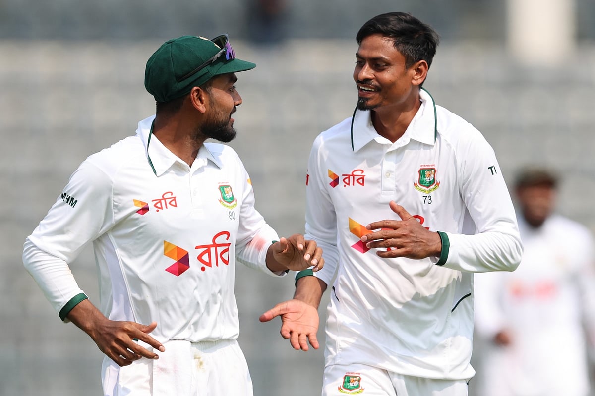 ৮ উইকেটে ২০৬ রান নিয়ে চা বিরতিতে পাকিস্তান, বাংলাদেশ এগিয়ে ৭২ রানে