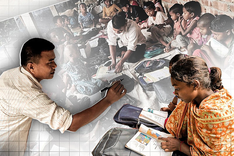 কমল দাদার পাঠশালা, যেখানো শিশুদের বিনা মূল্যে পড়ানো হয়