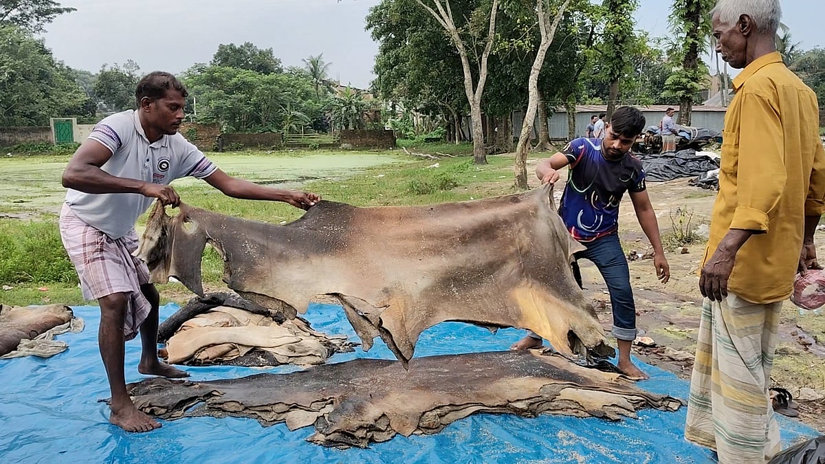 চামড়ার হাটে বিক্রেতা থাকলেও নেই ক্রেতা