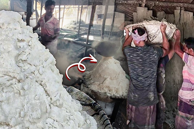 ৫০ বছর ধরে যে গ্রামে মাটি থেকেই তৈরি হয় লবণ