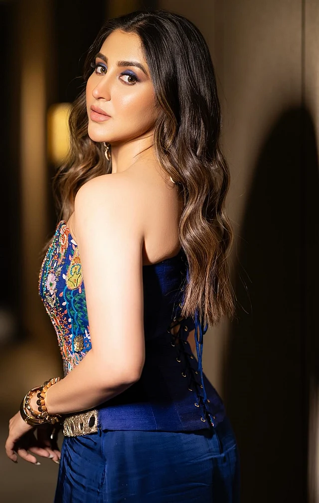 চমৎকার ফিটিংয়ের করসেট বডিস আসে এই গাউনে 