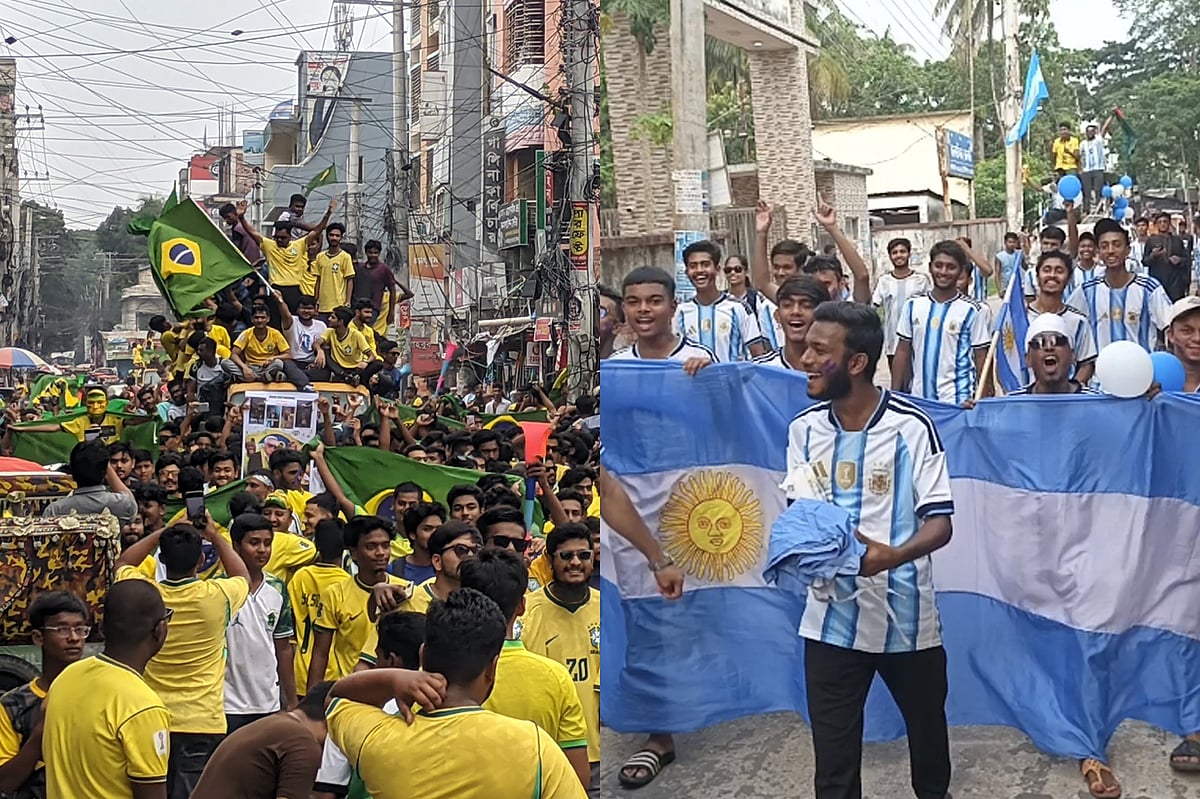 বিশ্বকাপ ঘিরে উৎসবের আমেজ, আর্জেন্টিনা–ব্রাজিল সমর্থকদের বর্