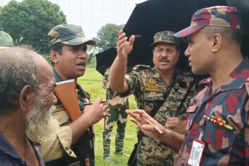 জামালপুর সীমান্ত দিয়ে বৃদ্ধকে বাংলাদেশে পুশ ইনের চেষ্টা রুখে