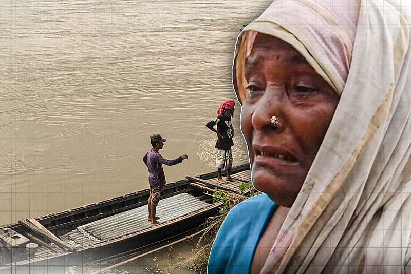 ৭০ বছরে ২৫ বার নদীভাঙন, তবু চর ছাড়তে চান না মমেনা