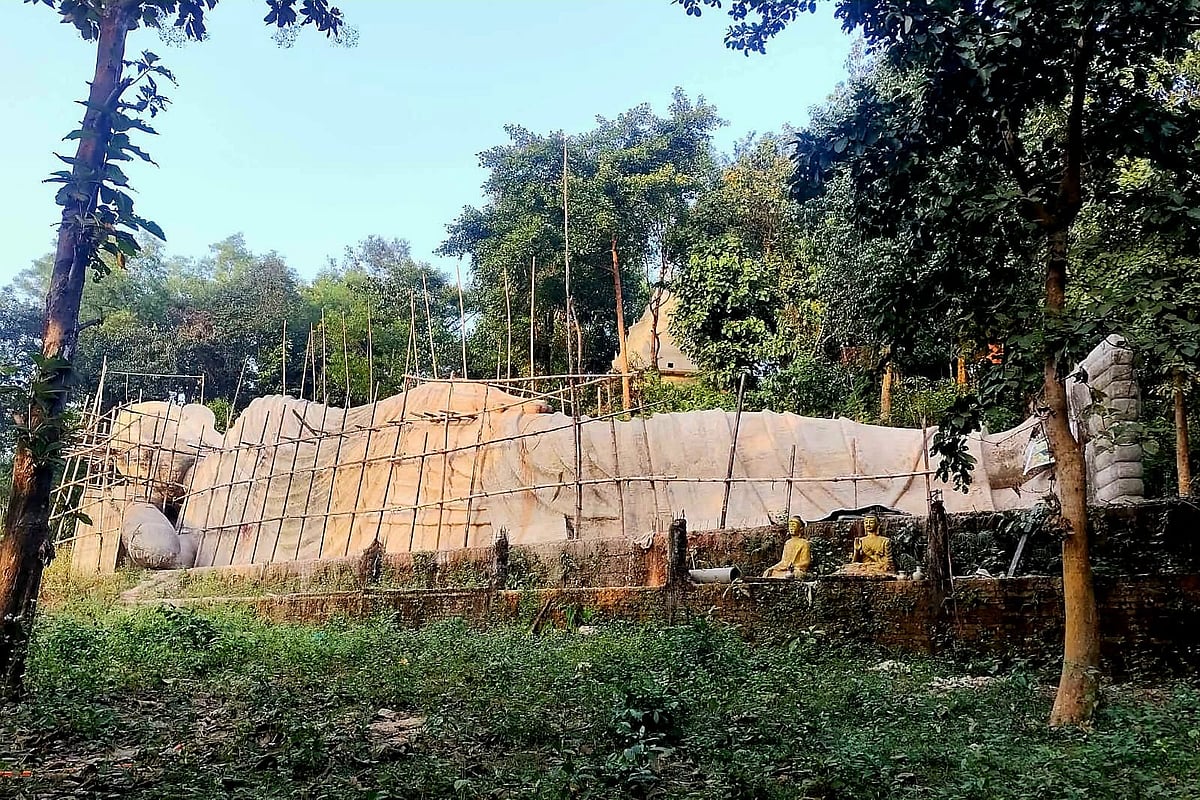 যে বিহারে নির্মিত হচ্ছে সর্ববৃহৎ ‘নির্বাণশয্যা’ বুদ্ধমূর্তি