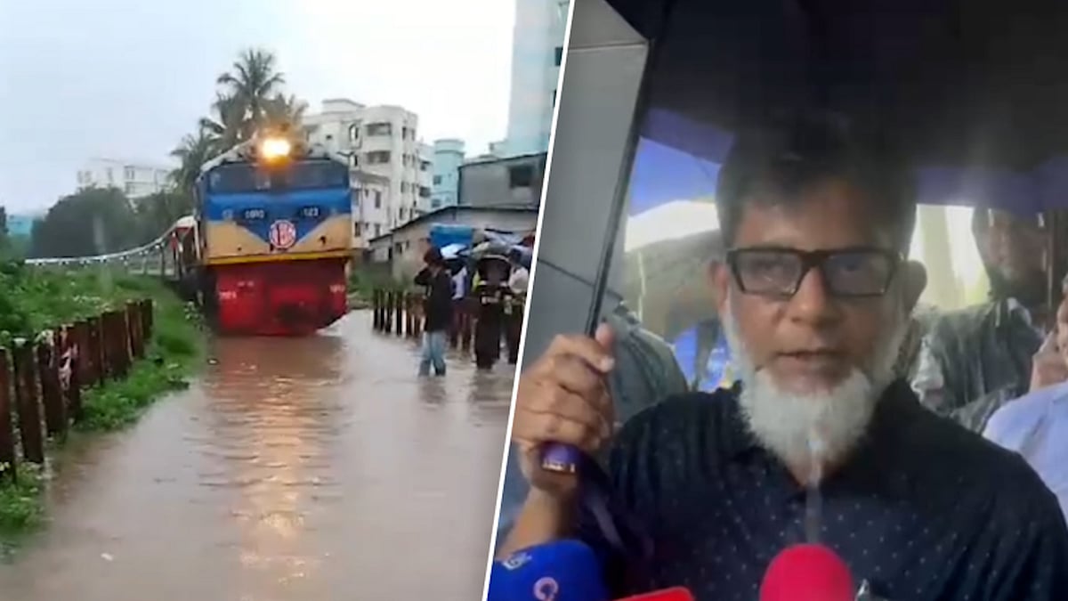 পানির নিচে রেললাইন, পরিদর্শন করলেন রেল প্রতিমন্ত্রী