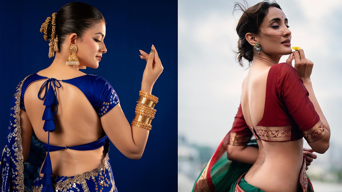ব্যাকলেস ব্লাউজের আবেদনময়ী লুকে দেশি তারকারা