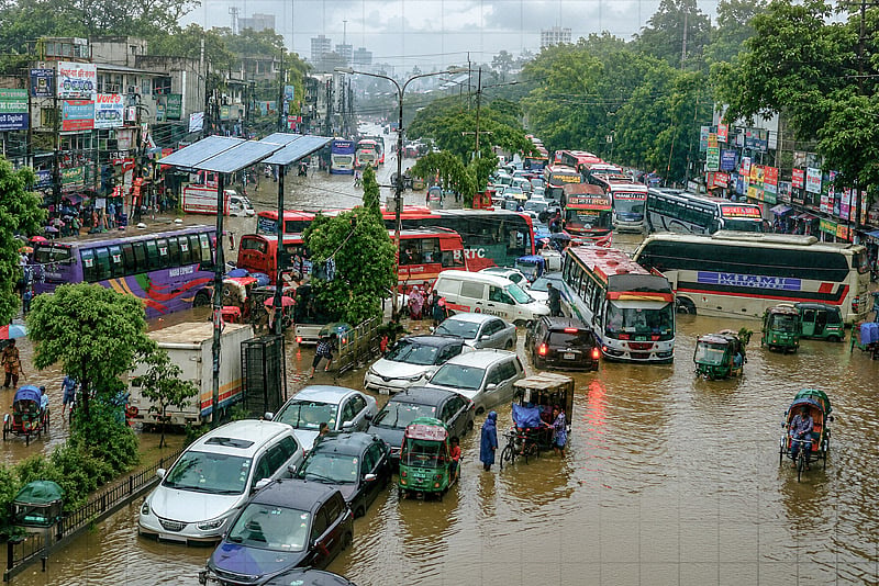 রাজধানীতে ২৪ ঘণ্টায় ৯৭ মিলিমিটার বৃষ্টিপাত রেকর্ড