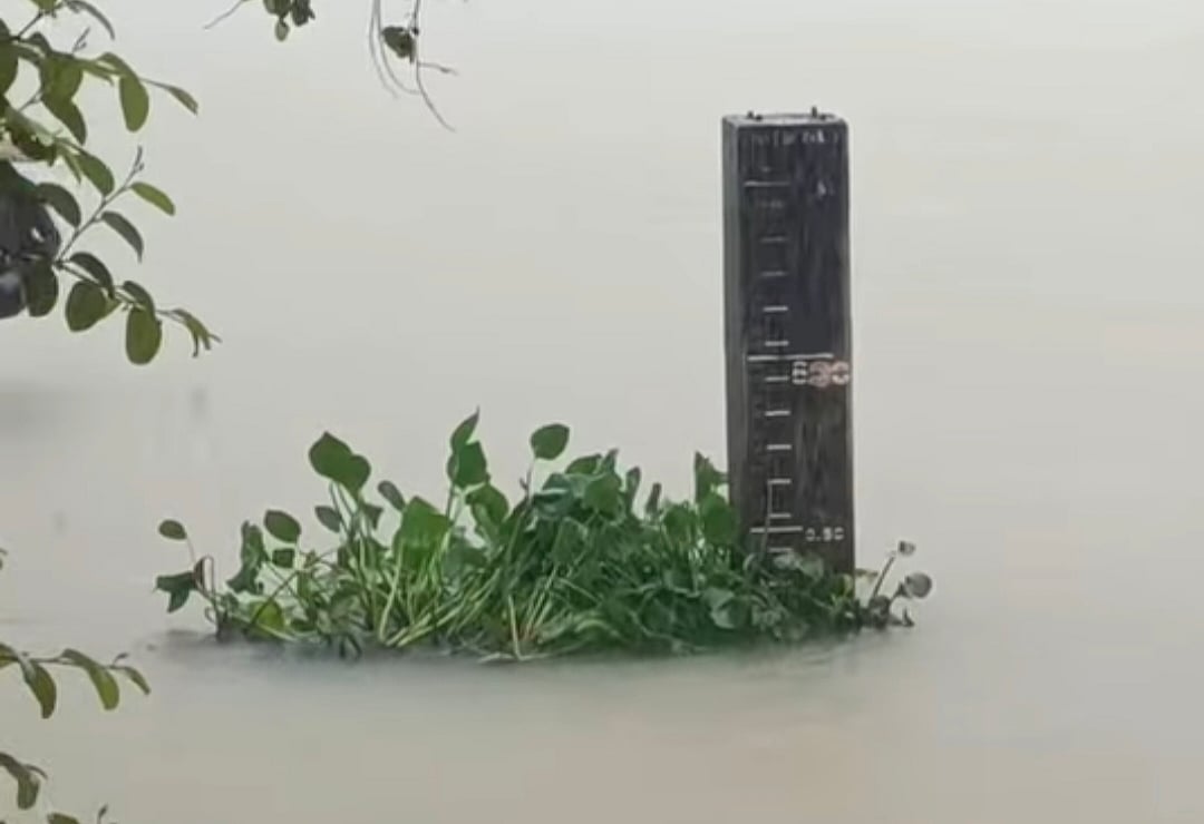 উজানের ঢলে সুনামগঞ্জে সুরমা নদীর পানি বেড়েছে, কমেছে বৃষ্টি