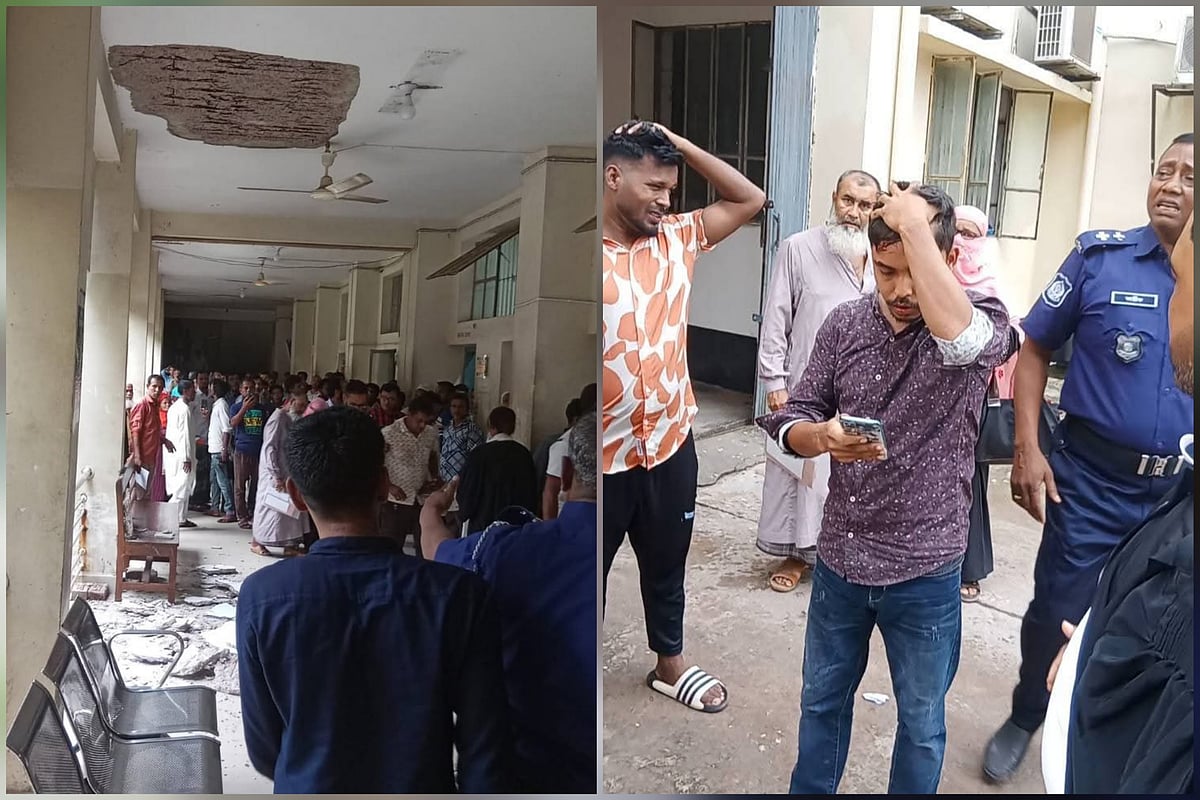 বাগেরহাট আদালতে খসে পড়ল পলেস্তারা, ৫ বিচারপ্রার্থী হাসপাতালে