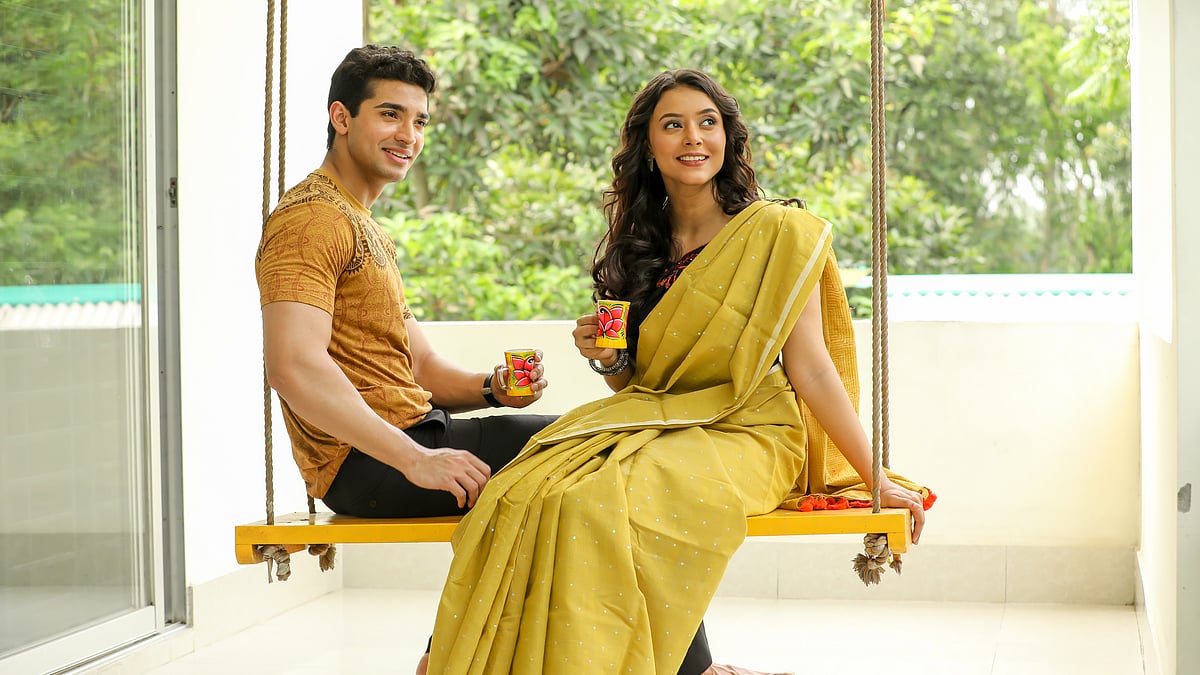 মডেল: সাবরিন ও আহনাফ। ছবি: সুমন ইউসুফ