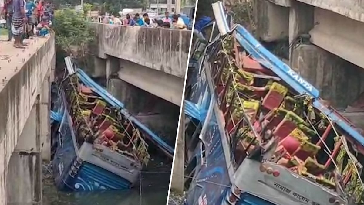 মানিকগঞ্জে নিয়ন্ত্রণ হারিয়ে বাস খালে পড়ে নিহত ১, আহত ৩০