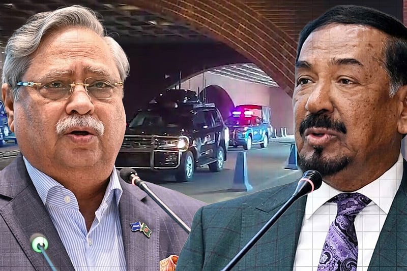 সংবাদ সম্মেলনের আগে সংসদ ভবন এলাকায় আসে ভারপ্রাপ্ত রাষ্ট্রপতির প্রটোকলের গাড়ি