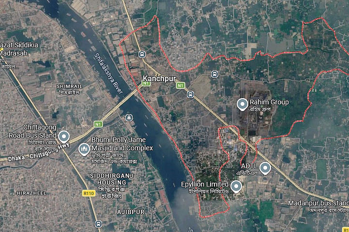 কাঁচপুরের আশাড়িয়া সেতুর কাজ চলায় ঢাকামুখী সড়কে এক লেনে যান চলাচল