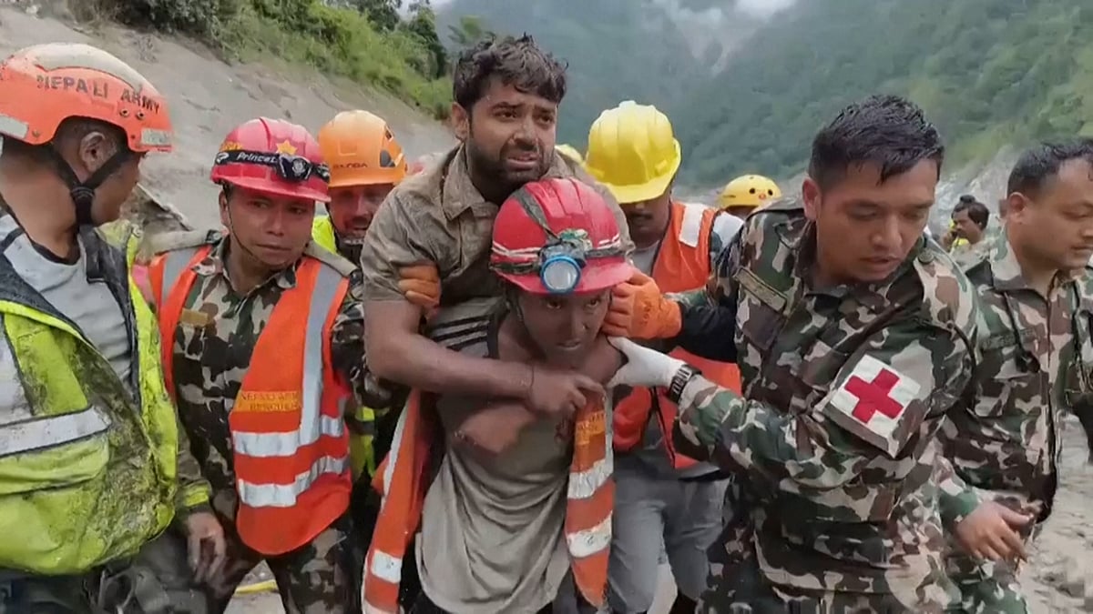 Two people were rescued alive from a tunnel in Nepal after nine days