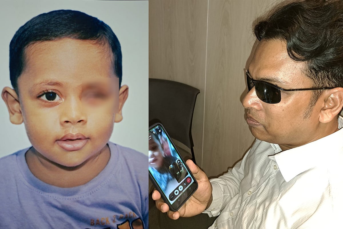 যে বাবা পৃথিবী দেখেন না, তিনি এখন ছেলের পৃথিবীটা বাঁচাতে চান