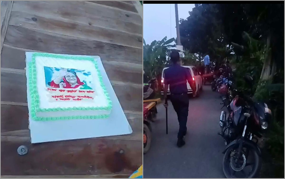 পুলিশ দেখে কেক ও মোটরসাইকেল ফেলে পালালেন নিষিদ্ধ ছাত্রলীগের নেতা-কর্মীরা