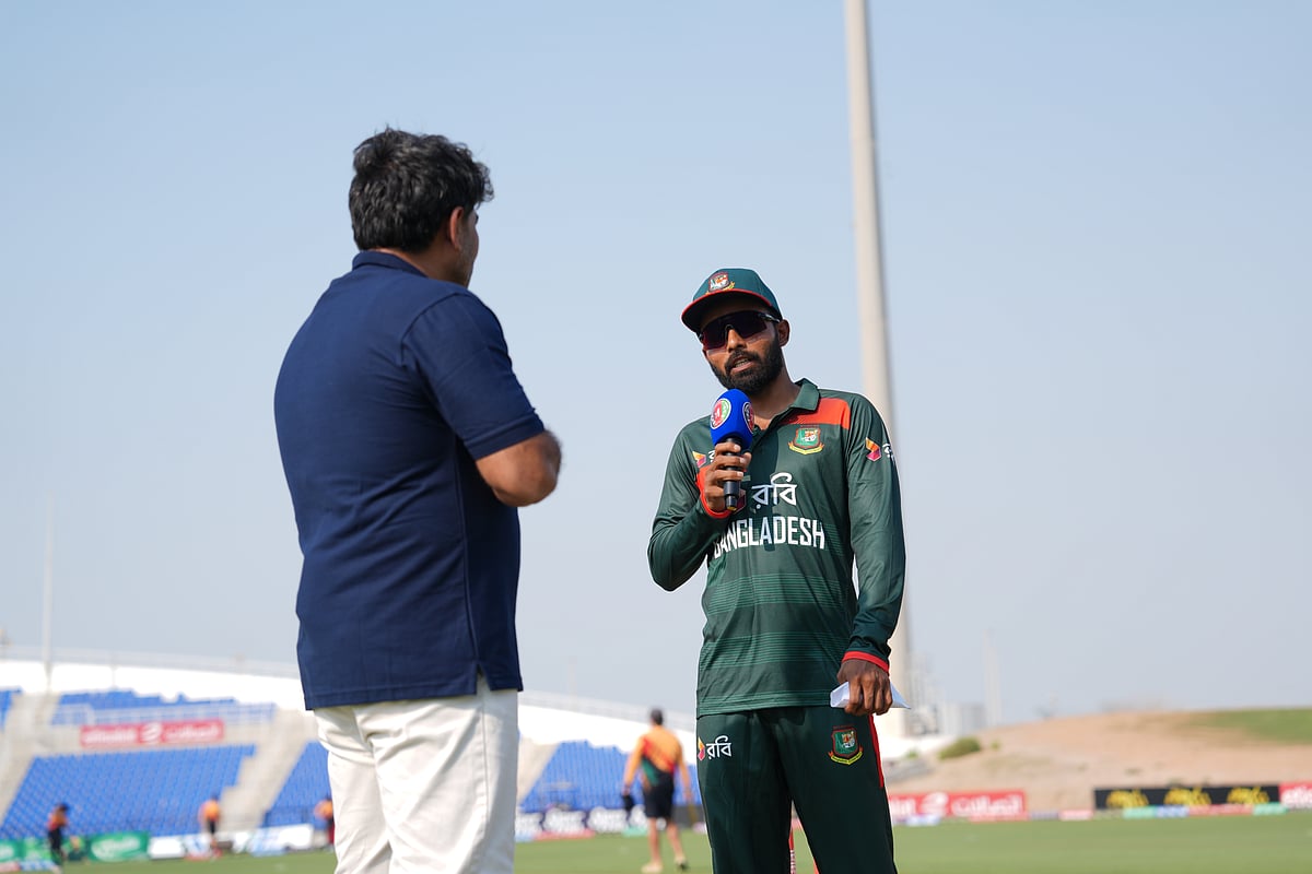 বাংলাদেশ‑আফগানিস্তান ম্যাচে তাওহিদ হৃদয়ের টস, জয়লাভে ৪১ রান দরকার