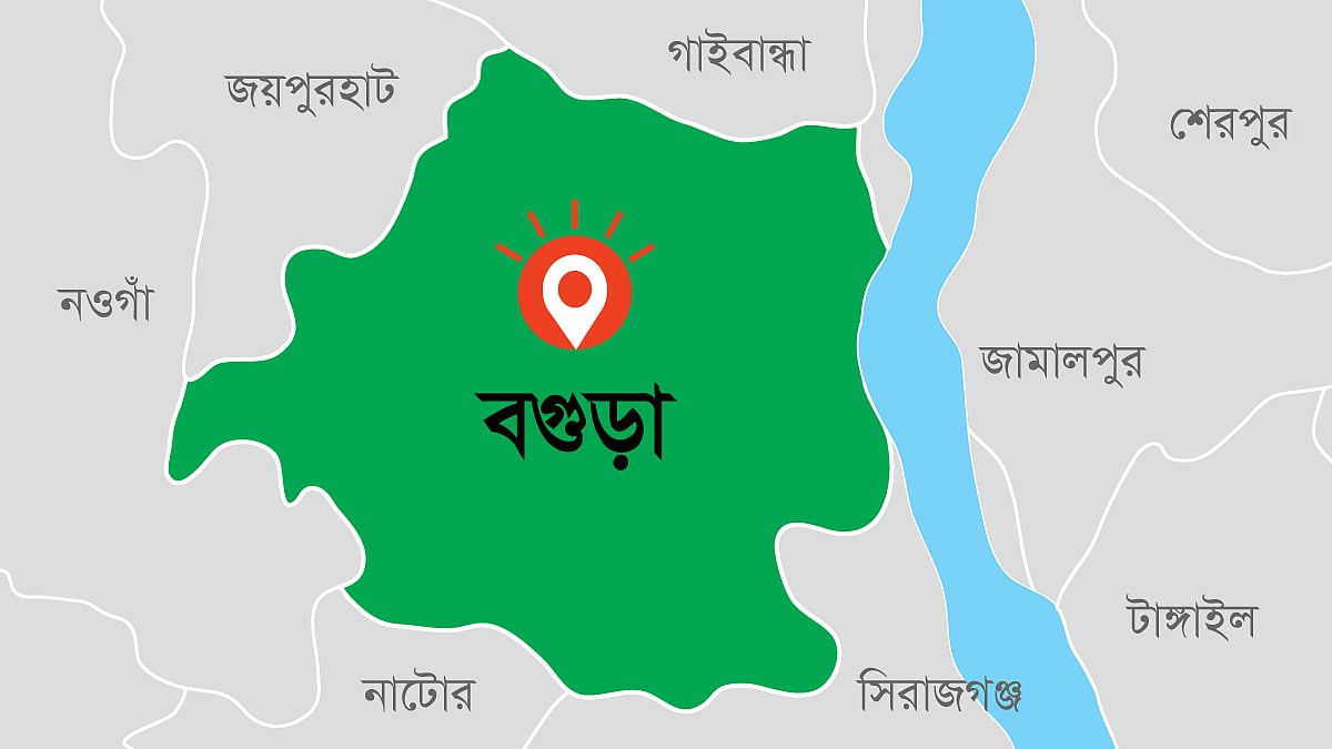 বগুড়ার মানচিত্র