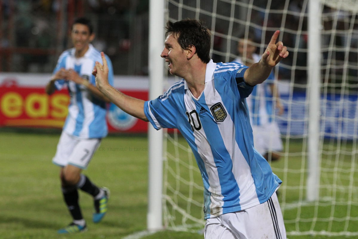 বঙ্গবন্ধু স্টেডিয়ামে মেসির উচ্ছ্বাস