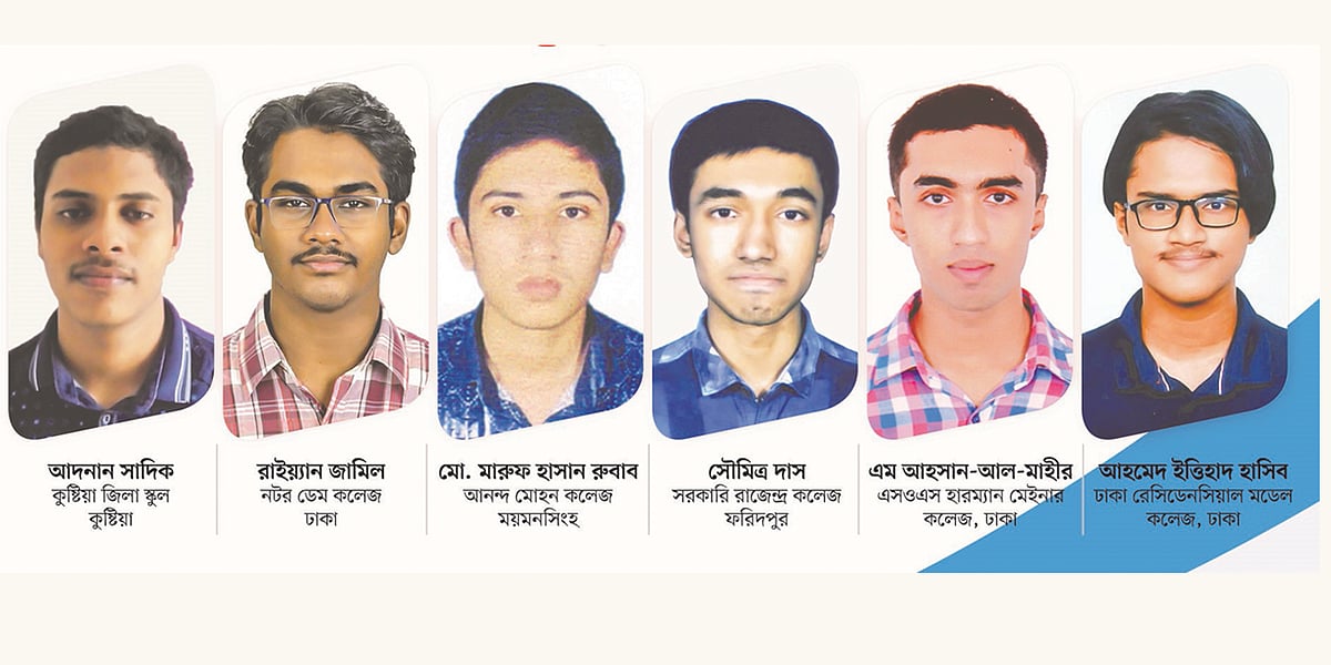 ৬১তম আন্তর্জাতিক গণিত অলিম্পিয়াডে অংশ নেওয়া বাংলাদেশ দলের ছয় প্রতিযোগী