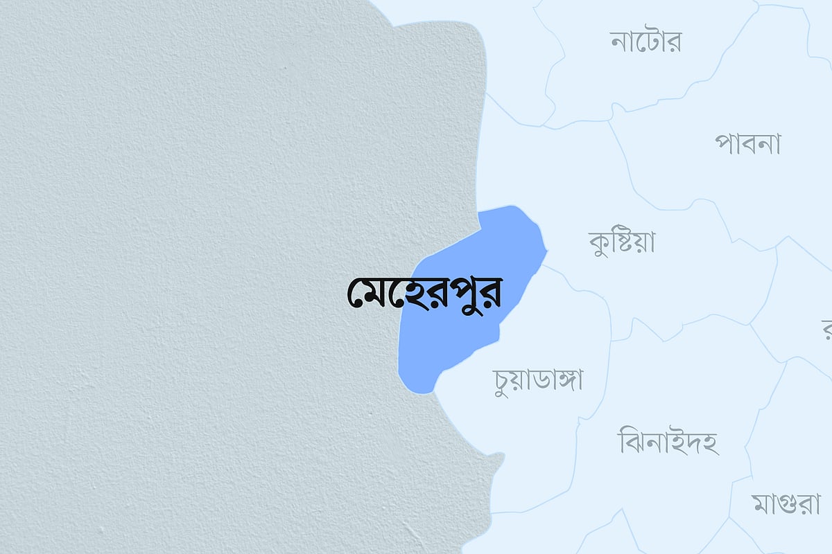 মেহেরপুর জেলার মানচিত্র