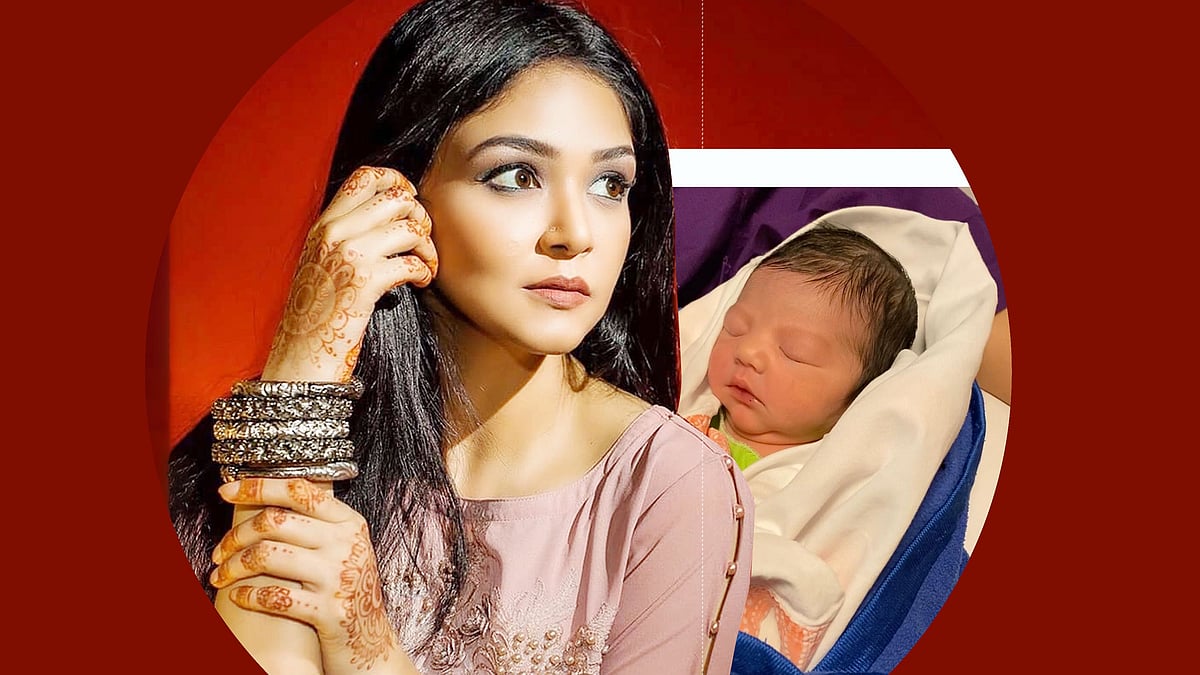 শার্লিন ফারজানা ও তাঁর ছেলে ইয়াসিন এহসান।