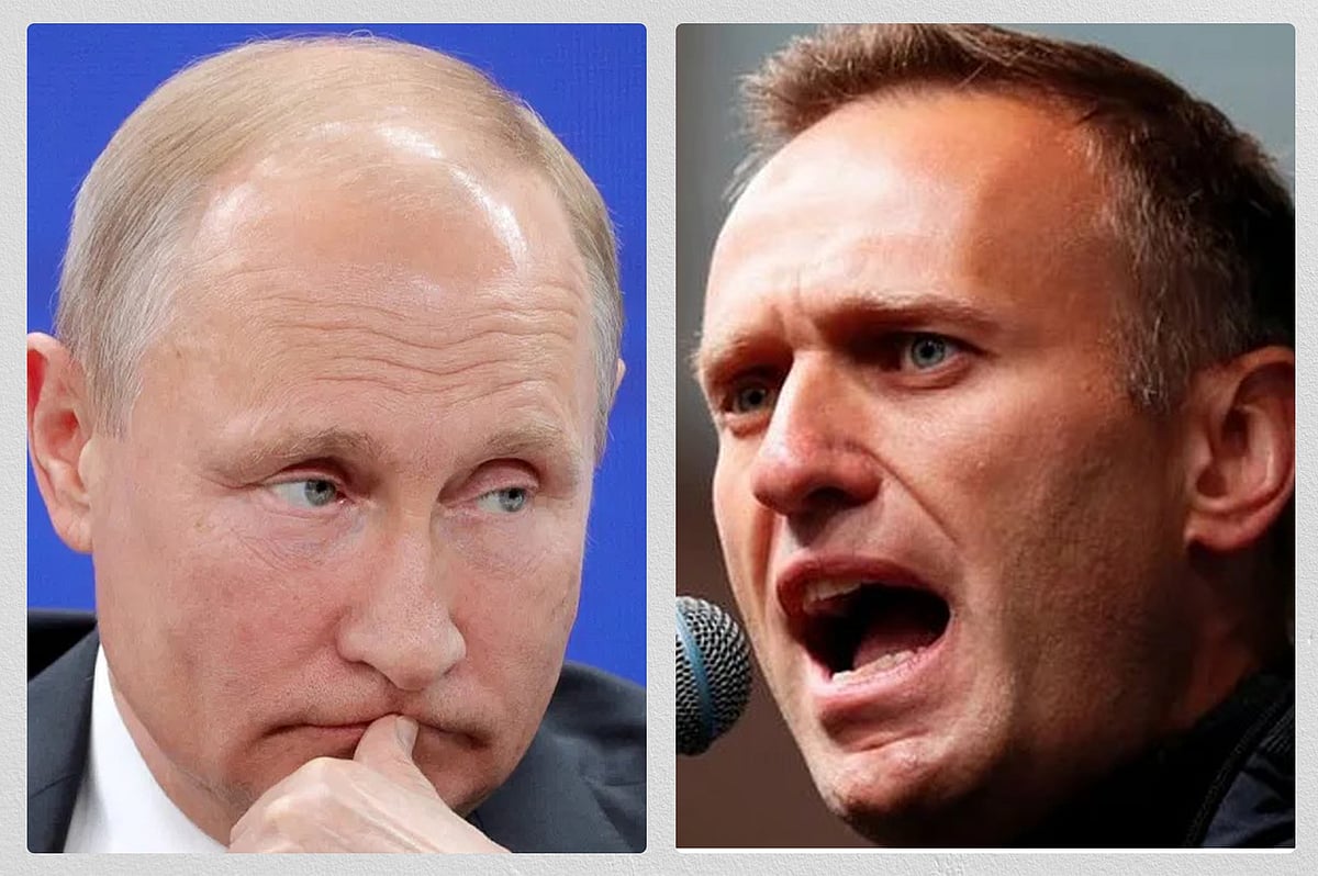 রুশ প্রেসিডেন্ট ভ্লাদিমির পুতিন ও সদ্যপ্রয়াত অ্যালেক্সি নাভালনি