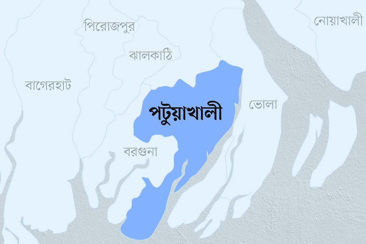 পটুয়াখালী জেলার মানচিত্র